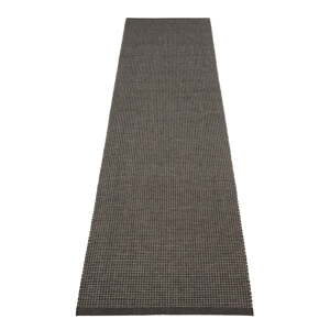 Antracitový vnútorný a vonkajší behúň 70x300 cm Emm Black Linen – Pappelina