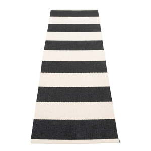 Čierno-biely vnútorný a vonkajší behúň 70x225 cm Bob Black Vanilla – Pappelina
