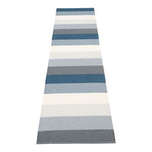 Modro-krémový vnútorný a vonkajší behúň 70x300 cm Molly Ocean Grey – Pappelina