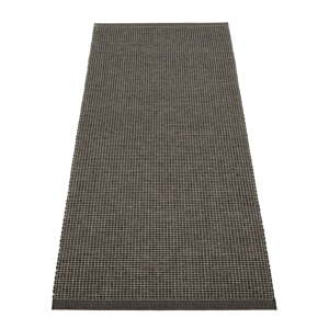 Antracitový vnútorný a vonkajší behúň 70x180 cm Emm Black Linen – Pappelina