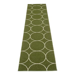 Tmavozelený vnútorný a vonkajší behúň 70x300 cm Boo Dark Olive – Pappelina