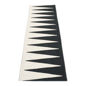 Čierno-biely vnútorný a vonkajší behúň 70x250 cm Vivi Black – Pappelina