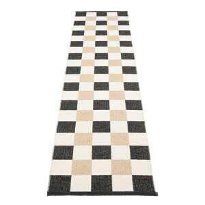 Čierno-krémový vnútorný a vonkajší behúň 70x300 cm Pix Black Vanilla – Pappelina