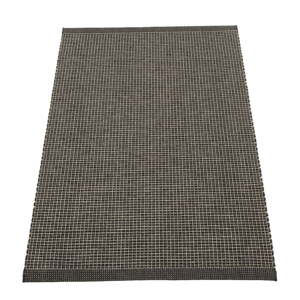 Antracitový vnútorný a vonkajší koberec 70x120 cm Emm Black Linen – Pappelina