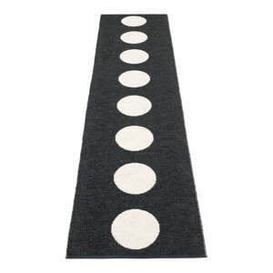 Čierno-biely vnútorný a vonkajší behúň 70x300 cm Vera Black – Pappelina