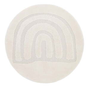 Krémovobiely detský koberec ø160 cm Rainbow Dream M – Nattiot