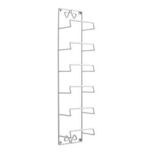 Biely nástenný kovový regál na víno počet fliaš 6 16x68x10 cm Oste – Tomasucci