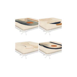 Sedáky v súprave 4 ks 42x42 cm Illustrated Arch – Mila Home