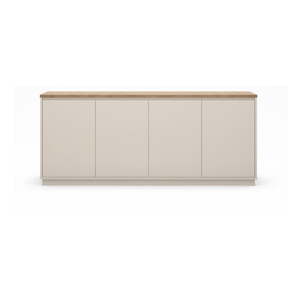 Béžová komoda v dekore duba 201x84x40 cm Loreta – Marckeric