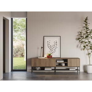 TV stolík v dekore duba v prírodnej farbe 180x55x35 cm Amira – Marckeric