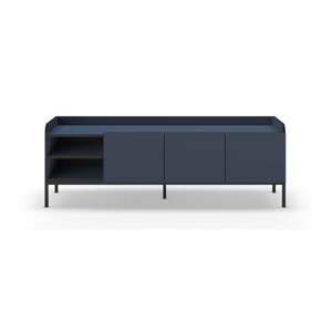 Modrý TV stolík 160x55x42 cm Adara – Marckeric