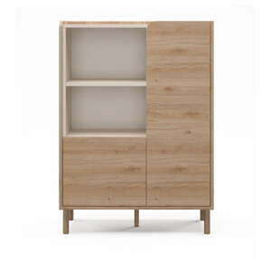 Skrinka v dekore duba v prírodnej farbe 90x125x40 cm Monza – Marckeric