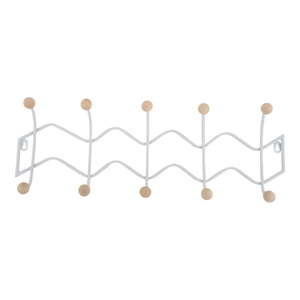 Biely kovový nástenný vešiak 61 cm Zig Zag – PT LIVING