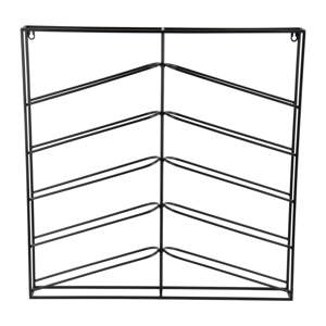 Čierny nástenný kovový regál na víno počet fliaš 10 67x66x7,5 cm Cuadro – PT LIVING