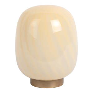 Svetložltá stolová lampa so skleneným tienidlom (výška  20 cm) Summer Globe – Leitmotiv
