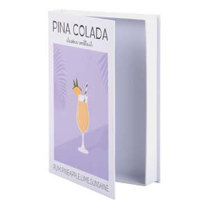 Biely/fialový dekoratívny papierový úložný box 18x4x25 cm Pina Colada – PT LIVING