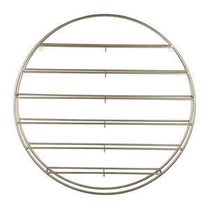 Nástenný kovový regál na víno v zlatej farbe počet fliaš 12 80x80x9 cm Redondo – PT LIVING