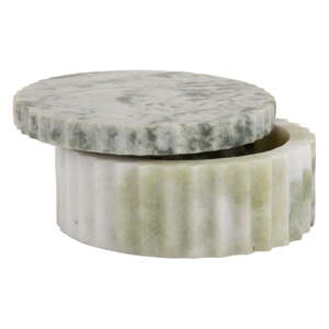 Svetlozelený dekoratívny kamenný úložný box ø 15x6 cm Marble – PT LIVING