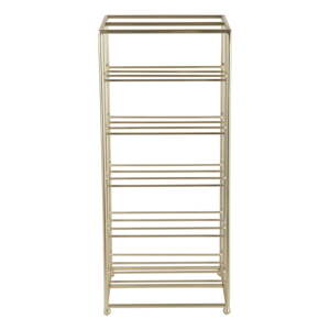 Kovový regál na víno v zlatej farbe počet fliaš 10 25x57x22,5 cm Dual Floor – PT LIVING