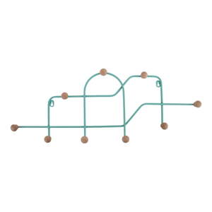 Tyrkysovomodrý kovový nástenný vešiak 71 cm Maze – PT LIVING