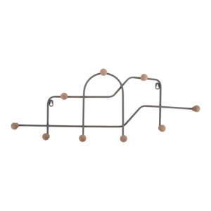 Sivý kovový nástenný vešiak 71 cm Maze – PT LIVING
