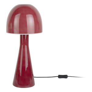 Červená stolová lampa so skleneným tienidlom (výška  45 cm) Bombin – Leitmotiv