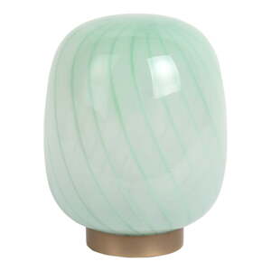 Svetlozelená stolová lampa so skleneným tienidlom (výška  20 cm) Summer Globe – Leitmotiv