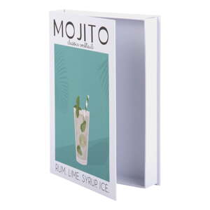 Biely/zelený dekoratívny papierový úložný box 18x4x25 cm Mojito – PT LIVING