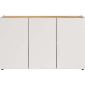 Biela skrinka v dekore duba 120x76x34 cm Adrano – Germania
