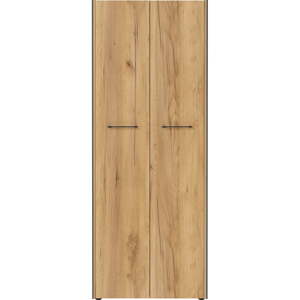 Antracitová/v prírodnej farbe šatníková skriňa v dekore duba 75x196x40 cm Podium – Germania