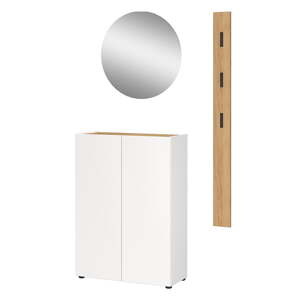Biela predsieňová zostava v dekore duba 104x200x33 cm Alviano – Germania