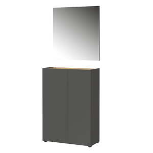 Antracitová predsieňová zostava v dekore duba 74x200x33 cm Alviano – Germania