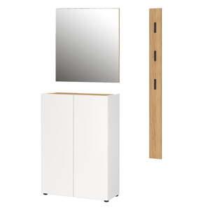 Biela predsieňová zostava v dekore duba 104x200x33 cm Alviano – Germania
