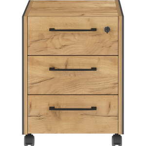 Antracitová/v prírodnej farbe skrinka v dekore duba 42x54x49 cm Podium – Germania