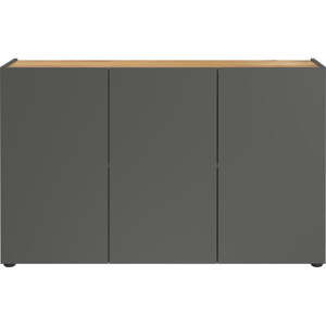 Antracitová skrinka v dekore duba 120x76x34 cm Adrano – Germania
