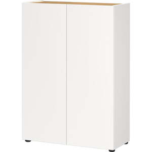 Biela skrinka na topánky v dekore duba 74x105x33 cm Alviano – Germania