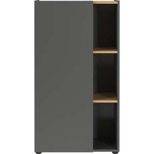 Antracitová knižnica v dekore duba 61x110x34 cm Adrano – Germania