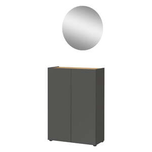 Antracitová predsieňová zostava v dekore duba 74x200x33 cm Alviano – Germania