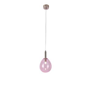 Fialové LED závesné svietidlo so skleneným tienidlom Lukka – Candellux Lighting