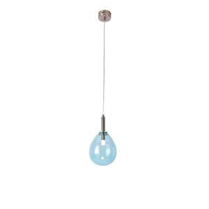 Modré LED závesné svietidlo so skleneným tienidlom Lukka – Candellux Lighting