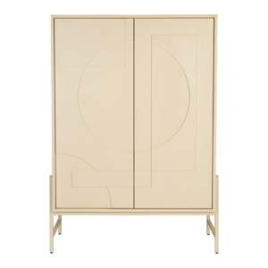 Krémovobiela skrinka v dekore duba 100x140x45 cm Faces – Zuiver