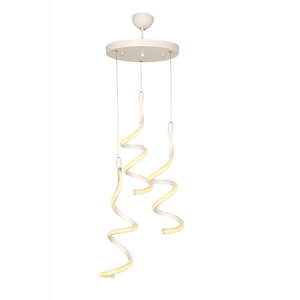 Biele kovové LED závesné svietidlo ø 30 cm Hilton – Squid Lighting
