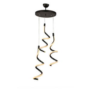 Čierne kovové LED závesné svietidlo ø 30 cm Hilton – Squid Lighting