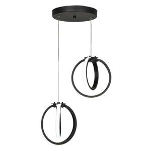 Čierne kovové LED závesné svietidlo ø 20 cm Sezen – Squid Lighting