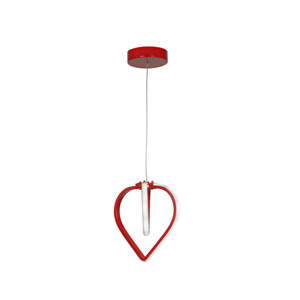Červené kovové LED závesné svietidlo ø 22 cm Sevinc – Squid Lighting
