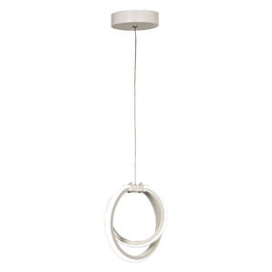 Biele kovové LED závesné svietidlo ø 25 cm Sezen – Squid Lighting