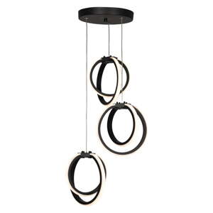 Čierne kovové LED závesné svietidlo ø 20 cm Sezen – Squid Lighting