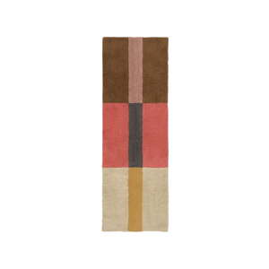 Ručne tkaný vlnený behúň 80x230 cm Chroma Spiced Coral – Lorena Canals