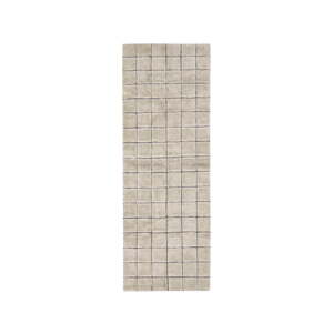 Béžový ručne tkaný vlnený behúň 80x230 cm Mosaic Sandstone – Lorena Canals