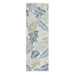 Zelený/modrý vnútorný a vonkajší koberec 80x230 cm Bella Leaf – Flair Rugs